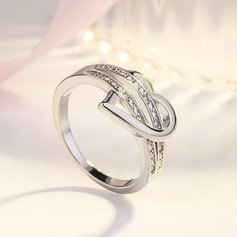 Новинка 2019 изысканные серебряные кольца разразразы со стразами для женщин