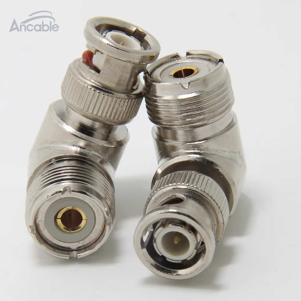UHF Female SO239-BNC Male l-образный правый угол 90 градусов радиочастотный коаксиальный