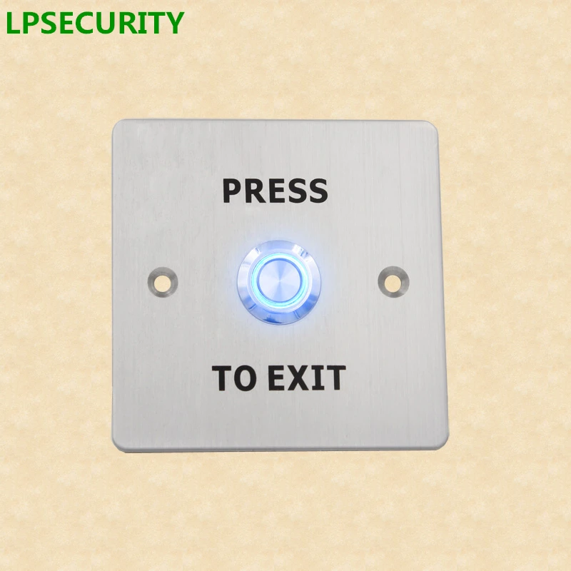 LPSECURITY NO NC светодиодная подсветка из нержавеющей стали кнопка выхода