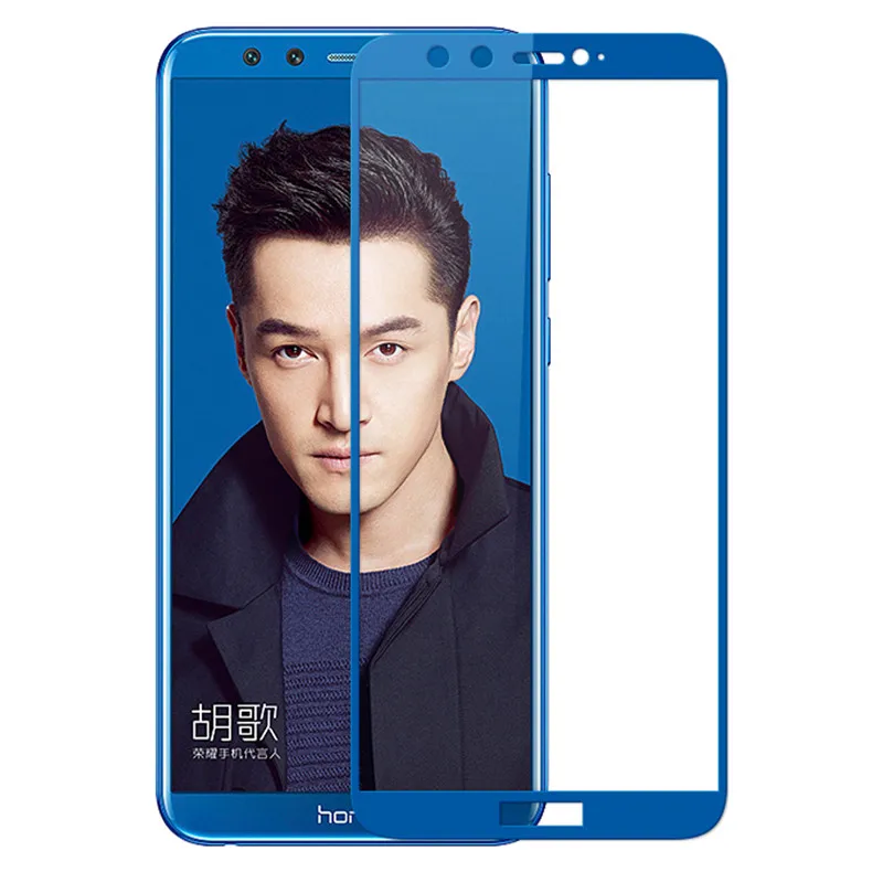Синий 2 шт для huawei Honor 9 lite Полное покрытие 0,26 мм Премиум Закаленное стекло для huawei Honor 9 lite защита экрана защитное стекло - Цвет: Синий