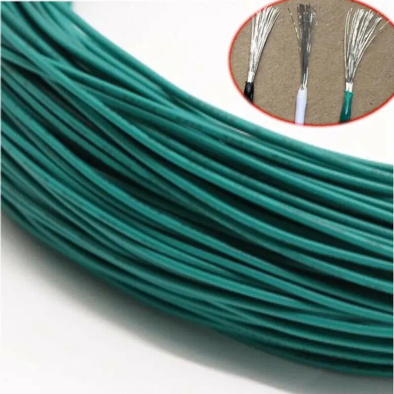 

8~24AWG UL1015 Green Electronic Wire Flexible Stranded Cable Cord Tin Copper Environmental Protection Wires 1/2/3/5Meter