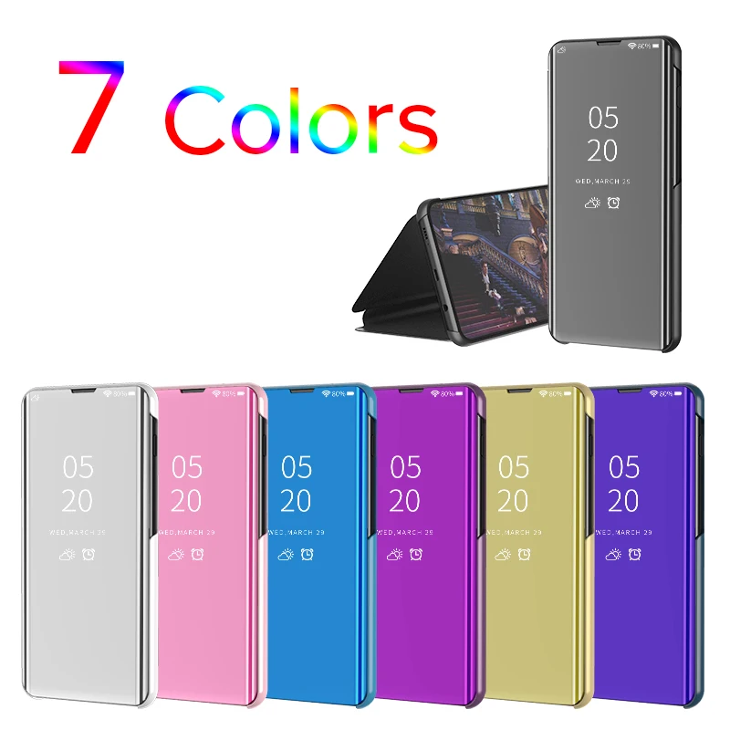 Роскошный кожаный чехол для Xiaomi mi 9 SE CC9 E 9T Red mi 6 6A 7A Note 7 K20 Pro с прозрачным окошком для просмотра mi rror откидная подставка 360 Полный Чехол