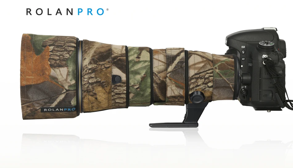 ROLANPRO нейлон водонепроницаемый объектив камуфляжное пальто дождевик для Nikon AF-S 500 мм F5.6E PF ED VR объектив защитный чехол кожух для оружия