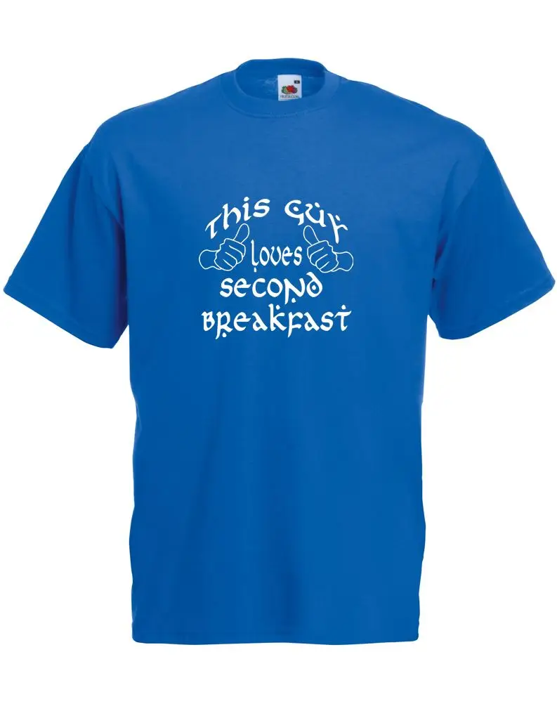 Button Down Shirts Compression This Guy Loves Second Breakfast O-Neck Short-Sleeve Mens T | Мужская одежда