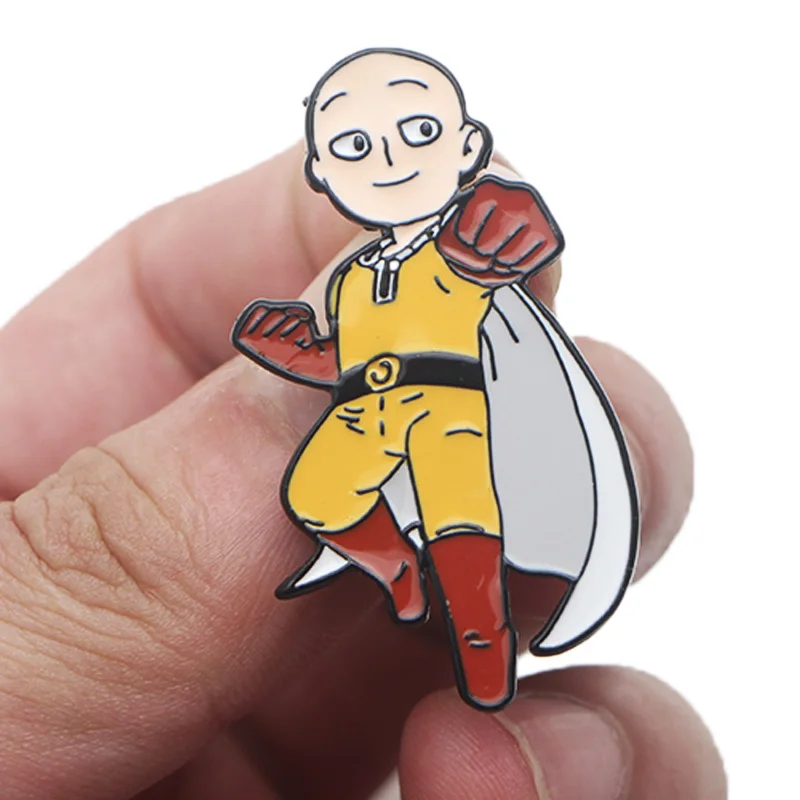 V277 Мультфильм Аниме ONE PUNCH MAN металлические эмалированные броши и коллекция булавок Нагрудный значок для рюкзака воротник подарок ювелирные изделия