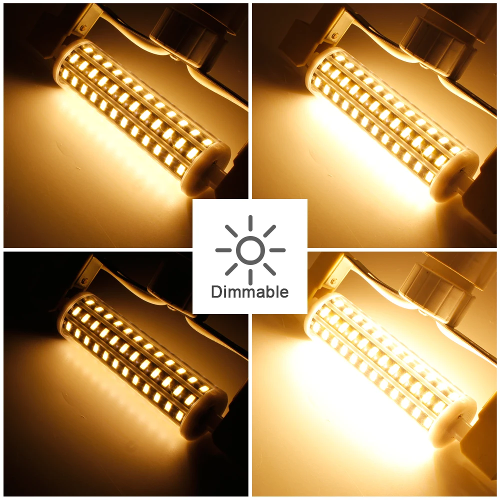 1 шт. R7S Светодиодная лампа кукуруза SMD5730 диммируемая 78 мм 118 135 189 SMD светильник 8 Вт
