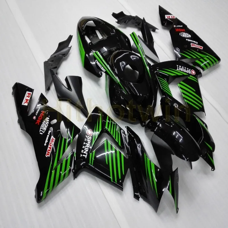 Пользовательские мотоцикла на одно изделие для ZX10R 2004 2005 ZX 10R + 5 подарки зеленые ABS