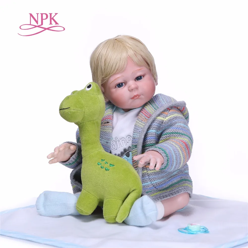 NPKCOLLECTION Реалистичная 50 см силиконовая кукла для новорожденного мальчика Модная