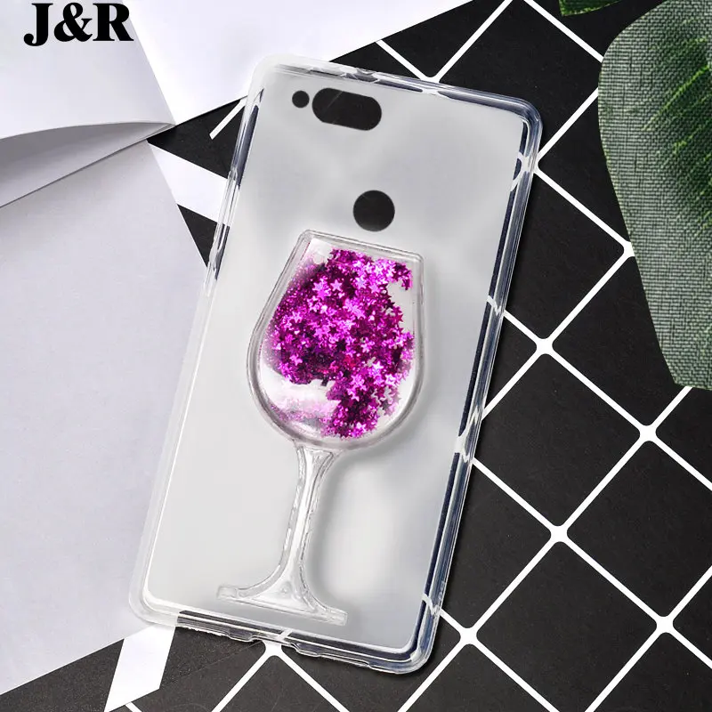 Case For Huawei Honor 7X 7 X 3D Liquid Star Cover Honor7x Quicksand Dynamic Glitter Cute Red Wine Glass Cup Transparent Clear |
