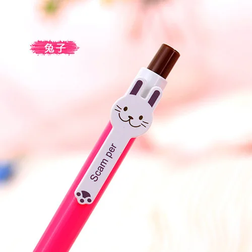 1 шт. Kawaii мультфильм пластиковые шариковые ручки красивый милый кот птичий шар ручка школьные принадлежности канцелярские принадлежности - Цвет: Rabbit