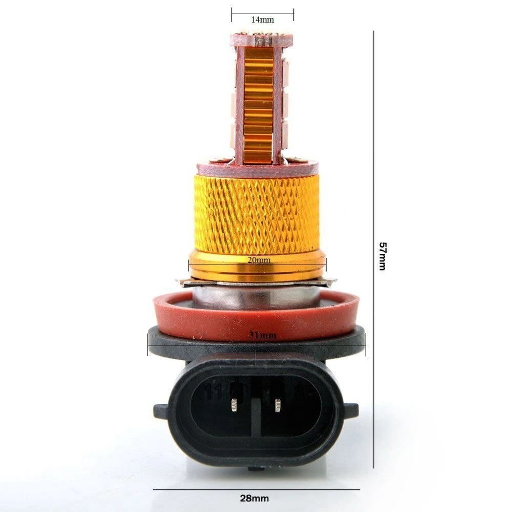 KATUR 2x H11 Светодиодный ксеноновый белый 33-SMD Сменные лампы Противотуманные фары DRL