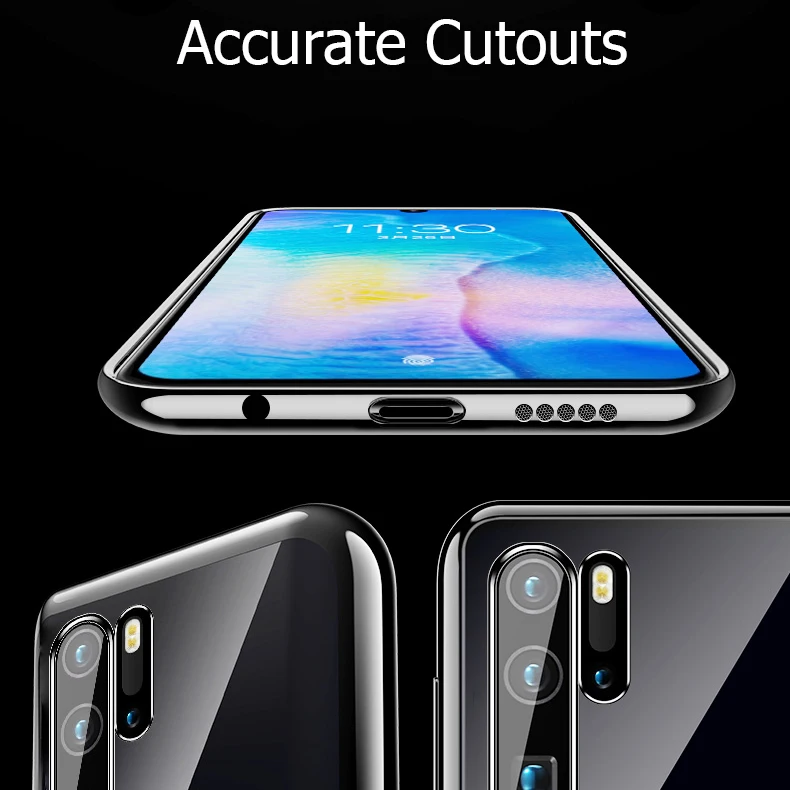 Роскошный ТПУ Мягкий Прозрачный Модный чехол для Huawei P30 Pro 3D покрытие лазером Lite P