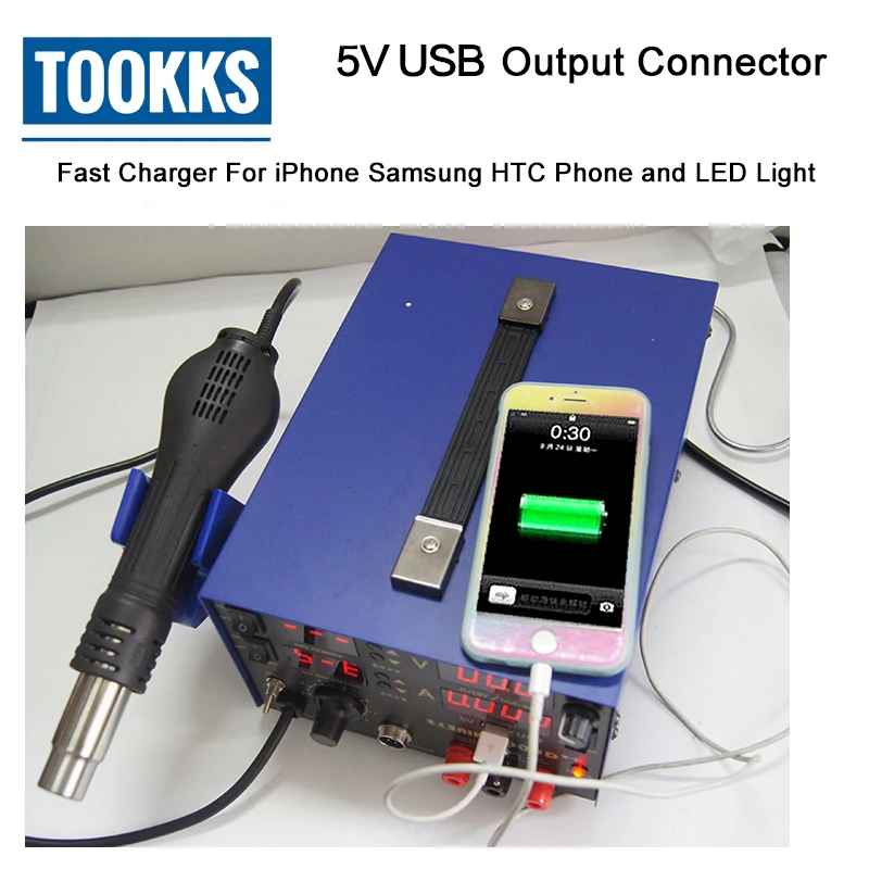 

Saike 909D++ 3 in 1 Soldering Station iron+Hot Air Gun+Power Supply BGA SMD Soldering Rework Station Updated from Saike 909D