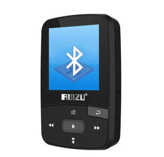 Ruizu X50 Спорт Аудио Мини Bluetooth Mp3 плеер аудио Mp3 с широким диапазоном, цифровой Hi-Fi Экран Fm Flac Usb 8 Гб без потерь - Цвет: blk without tf