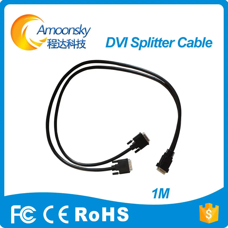 Разветвитель для светодиодного экрана dvi кабель один на двойной HD DVI разветвитель
