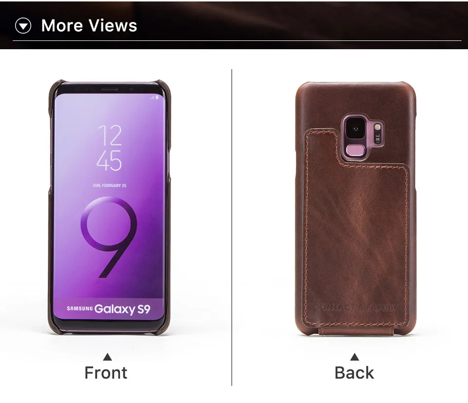 Роскошный чехол для телефона из натуральной кожи для samsung S9, тонкий мягкий чехол для телефона для Galaxy S9, чехол с отделением для карт и магнитным карманом