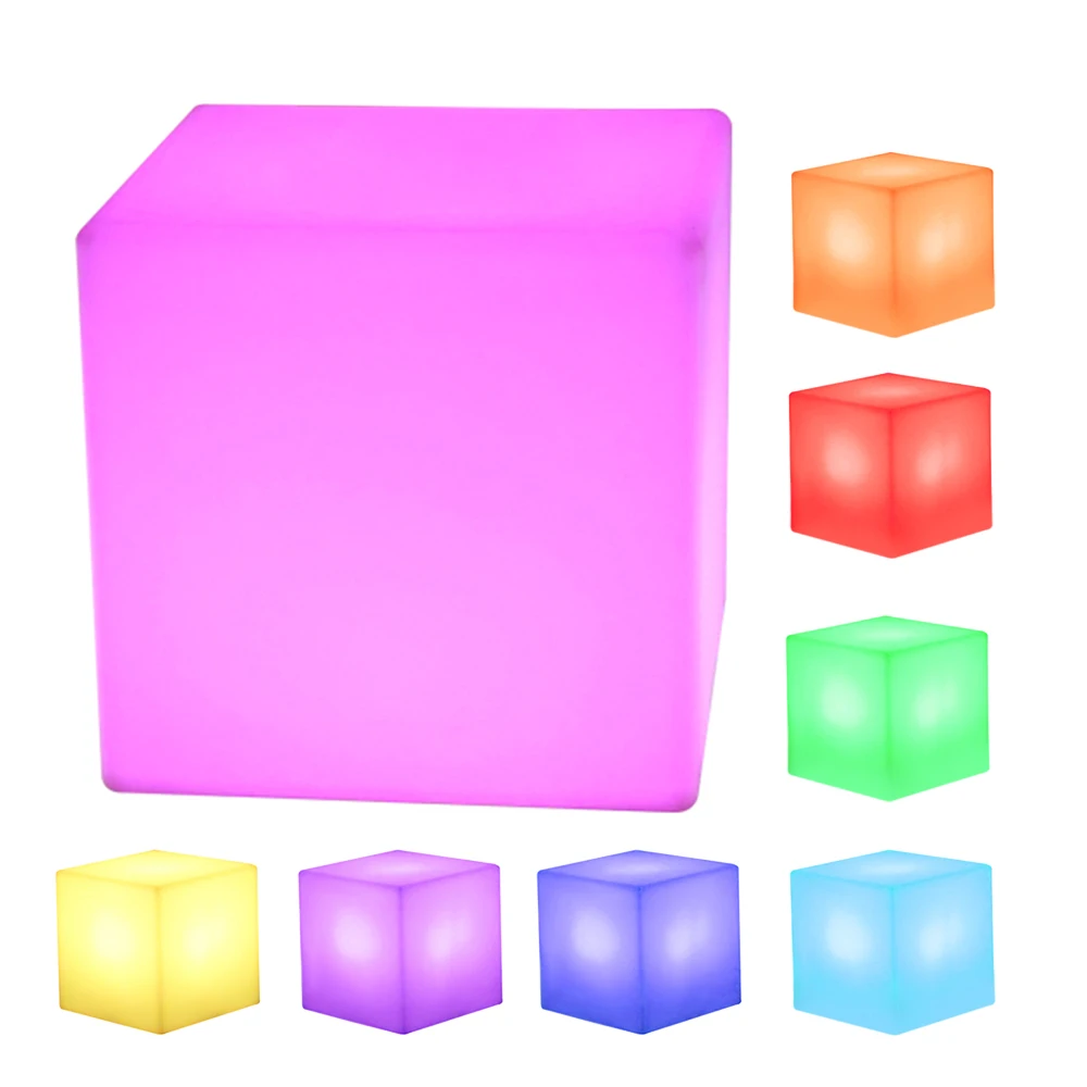 Светодиодный Cube Перезаряжаемые Cordless декоративные световой стул с 16 Цвета