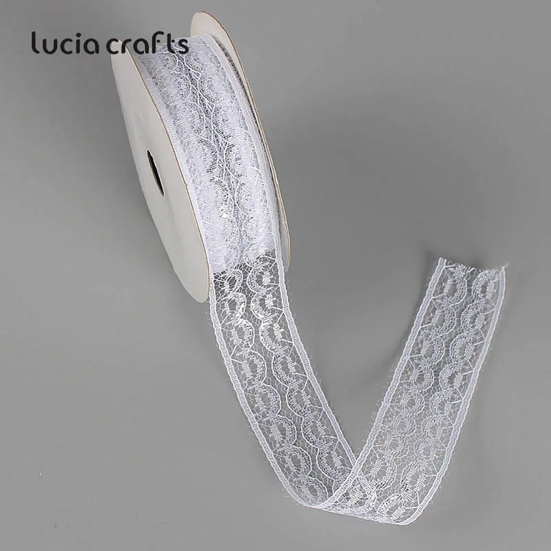 Lucia Crafts 10 ярдов 25 мм вышитая кружевная Лента ткань обшивка ленты швейная Сделай