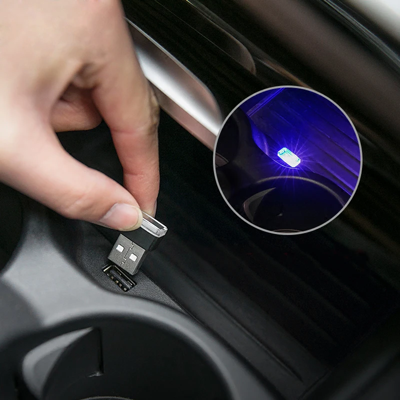 Автомобильный Стайлинг подстаканник коробка для хранения света USB декоративный