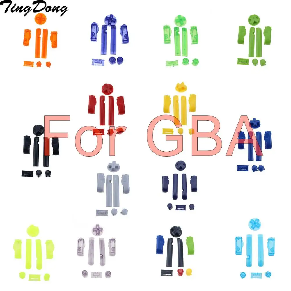 Многоцветные сменные кнопки клавиатуры L R A B для Gameboy Advance рамка GBA D колодки