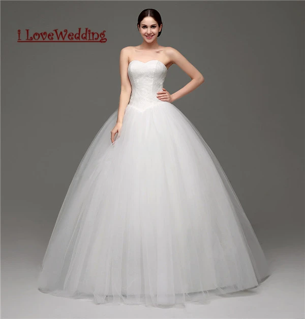 ILoveWedding в наличии новое Тюлевое кружевное бальное платье свадебные платья для