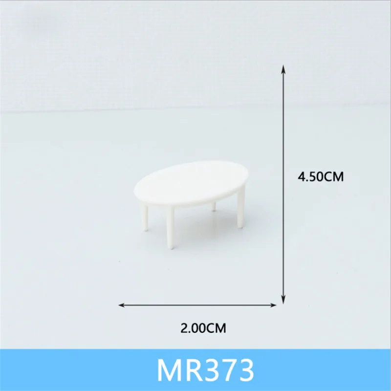 MR373 1 шт./лот масштаб 1:25 пластиковый миниатюрный мебель стол и стул для строительства поезда Макет железной дороги декорации аксессуары - Цвет: MR373