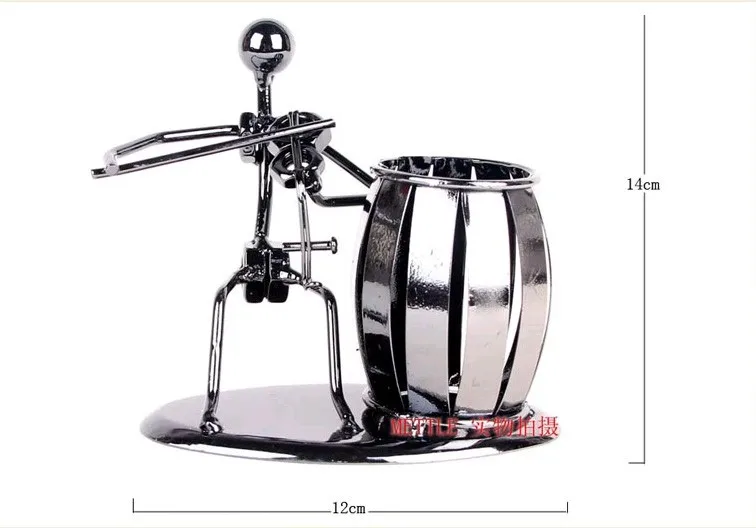 Популярная креативная металлическая ручка держатель Ваза Карандаш горшок