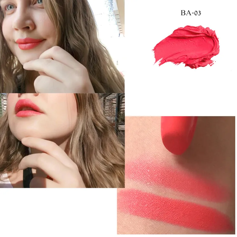 

Luxury Color Lipstick Nude Velvet Matte Lip Stick Long-lasting Moisturizer Batom Sexy Pigments Women Beauty Cosmetics Earthy Red