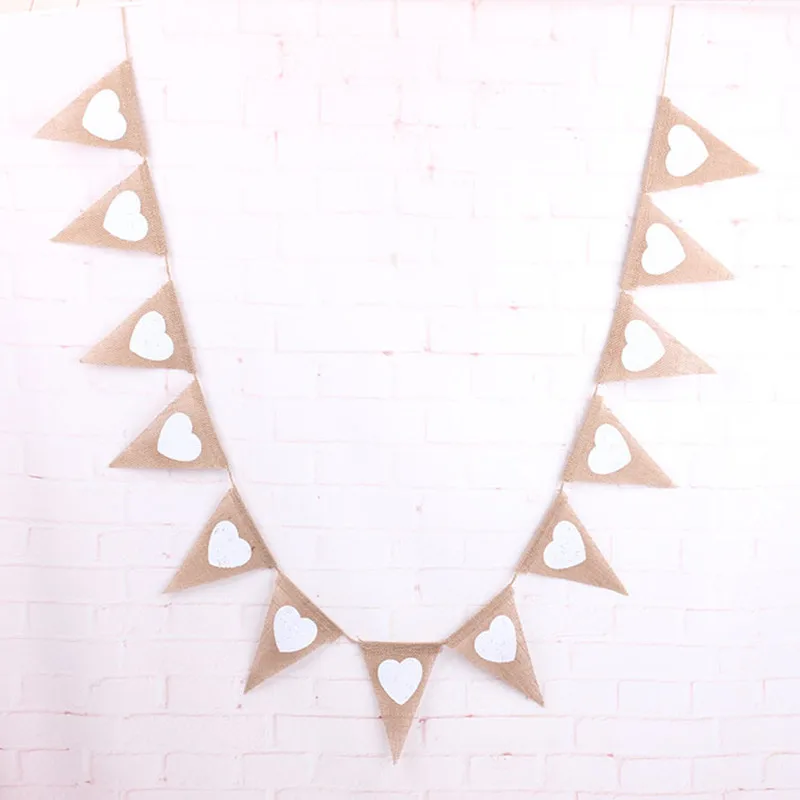 Свадебное украшение мешковиная любовь угловой флаг товары вечерние сценический