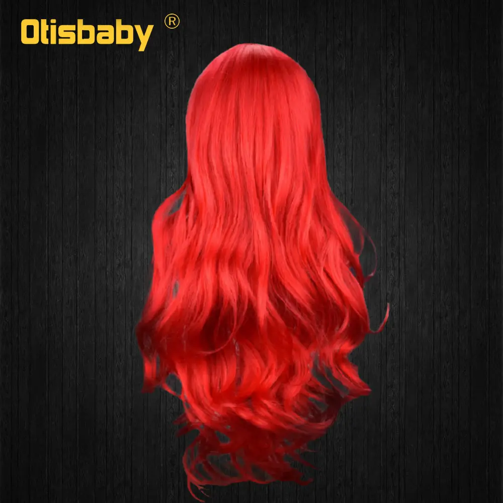 Mermaid Wig Летнее платье принцессы «Русалочка Ариэль», маскарадный костюм на Хэллоуин, Пасху, красный парик Русалочки, Пляжное платье, вечерние платья с блестками - Цвет: Mermaid Wig