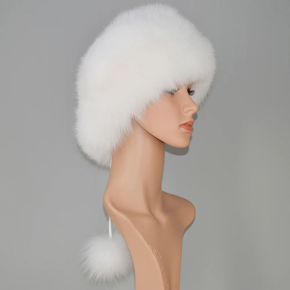 Новинка 2019 роскошная зимняя шапка из русского натурального Лисьего меха женские
