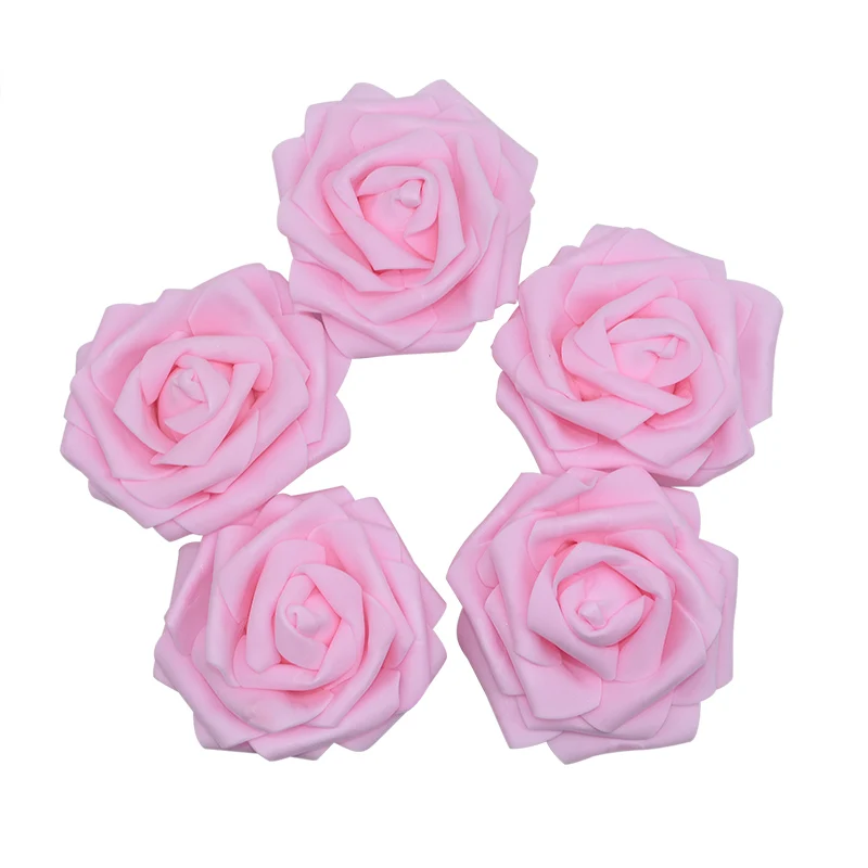F03 Light pink 5/10 шт 10 см большая Роза из пенополиэтилена Искусственные цветы розы для свадебного украшения дома DIY ВЕНОК Букет Скрапбукинг цветок розы - Цвет: F03 Light pink