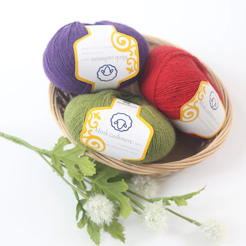 Распродажа 50 г/шар норка кашемир мериносовая шерсть Длинные волосы пряжа для