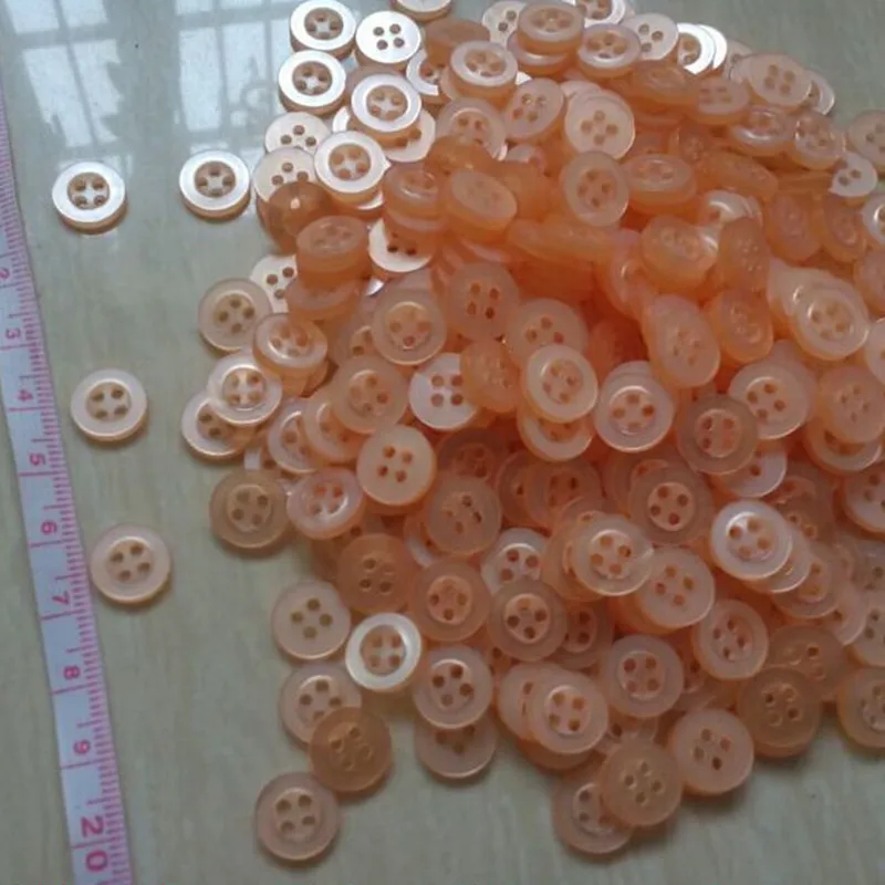 Одежда с круглыми пуговицами 4 отверстия оранжевая футболка 11 мм пуговицы для
