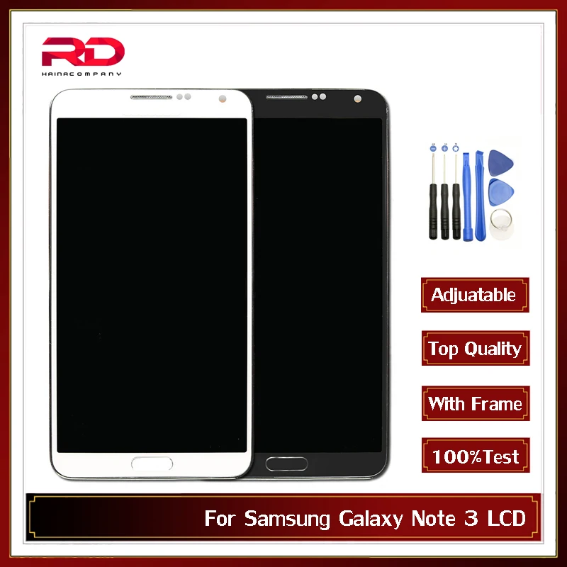 ЖК-дисплей N900 для SAMSUNG Galaxy Note 3 дигитайзер сенсорного экрана с рамкой и кнопкой