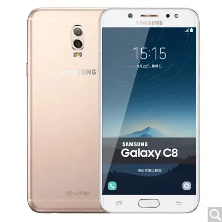 Samsung Galaxy C8 (SM C7100) Super AMOLED FHD 4 Гб ОЗУ 64 ПЗУ 16 МП фронтальная камера две sim карты
