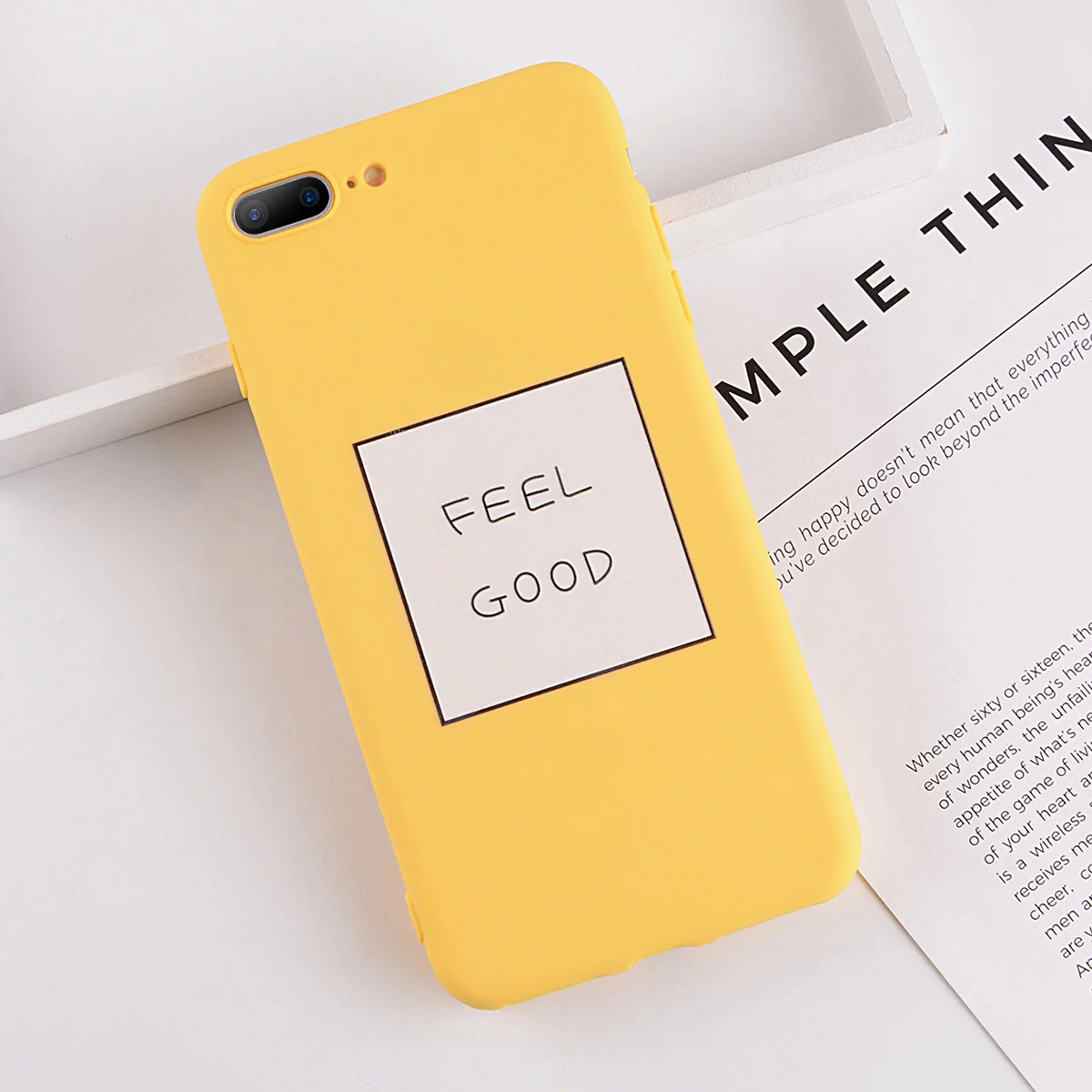 AC2292 Желтый чехол для телефона Moakado для iphone 11, 6s, 7, 8 Plus, X, XS, Max, XR, 5, 5S, SE, мягкий термополиуретановый чехол с забавными буквами и улыбкой - Цвет: AC2292
