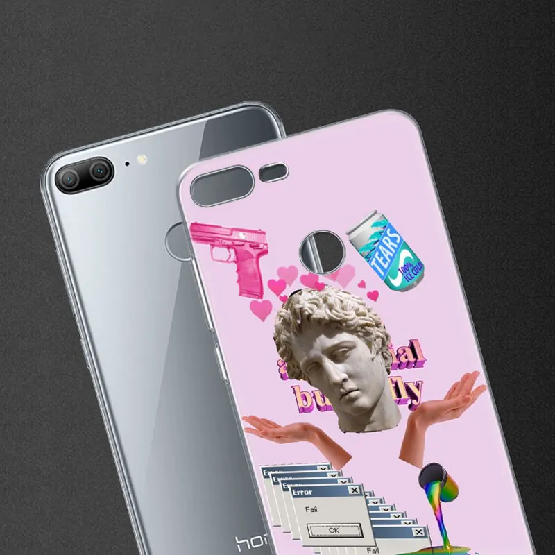 Art David Statue flower Soft Silicone Phone Case for Huawei Honor 20 20i 10 9 8 Lite 8X 8C 8A 8S 7S 7A Pro View Fashion Cover | Мобильные