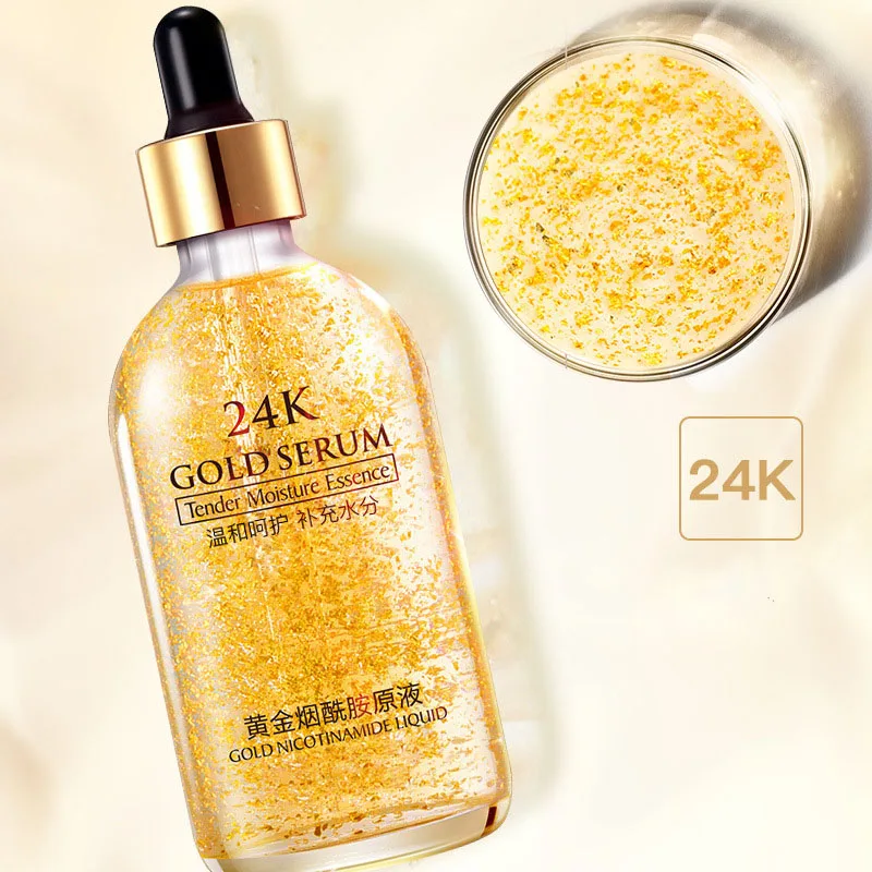 24k Gold уход за кожей лица Сыворотки Гиалуроновая кислота увлажняющий крем