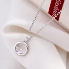 Модные серебряные ожерелья с круглым Цирконом для женщин, Свадебный длинный чокер, яркие ожерелья