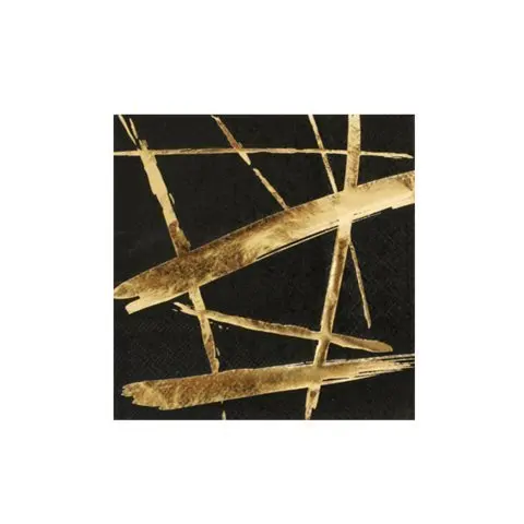 

100pcs Free shipping 25cm*25cm foiled gold balck paper napkins for party decoration