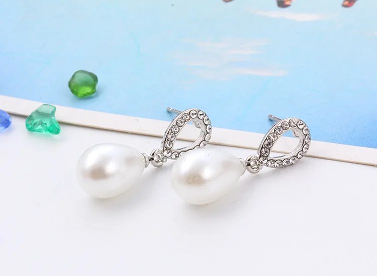 Liffly новый Снежинка жемчужная Цепочки и ожерелья серьги наборы Water Drop укладки Для