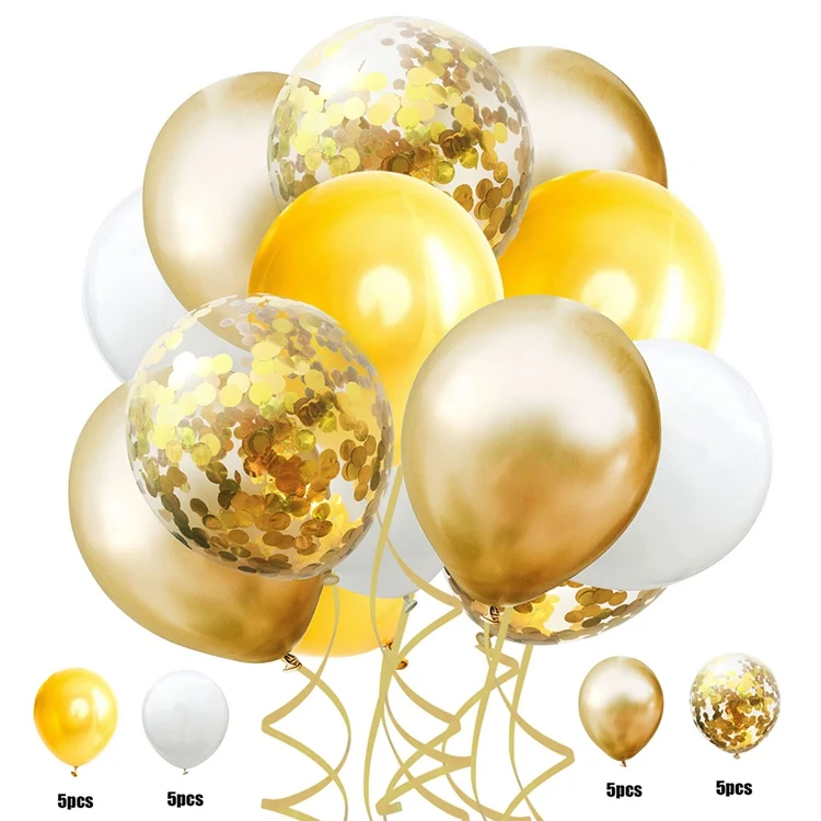 Gold Set Doriwoo 20 шт. латексные конфетти для воздушного шара воздушный шарик День Рождения украшения дети ребенок душ Мальчик Свадьба Пол раскрыть Babyshower - Цвет: Gold Set