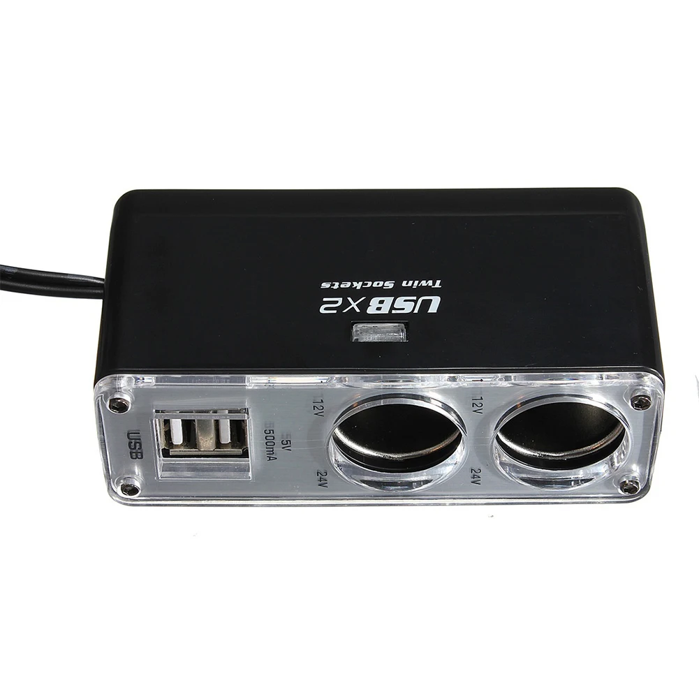 Новый двойной порт USB 2 Way автомобильный прикуриватель разветвитель зарядное