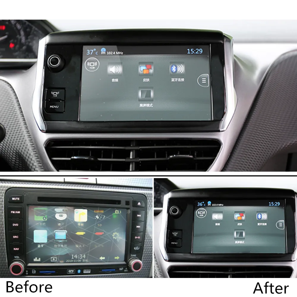 Автомобильная пленка для экрана GPS навигатора Peugeot 3008 408 508 Citroen C4 C3 C5 DVD Защитная с