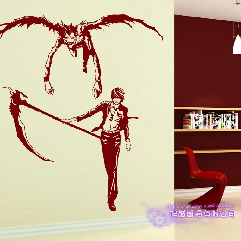 Наклейка на стену Death Note Виниловая наклейка декоративное украшение для дома
