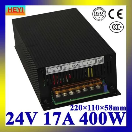 Светодиодный источник питания 24V 17A 100 ~ 120 V/200 240V AC вход Один выход импульсный 400W