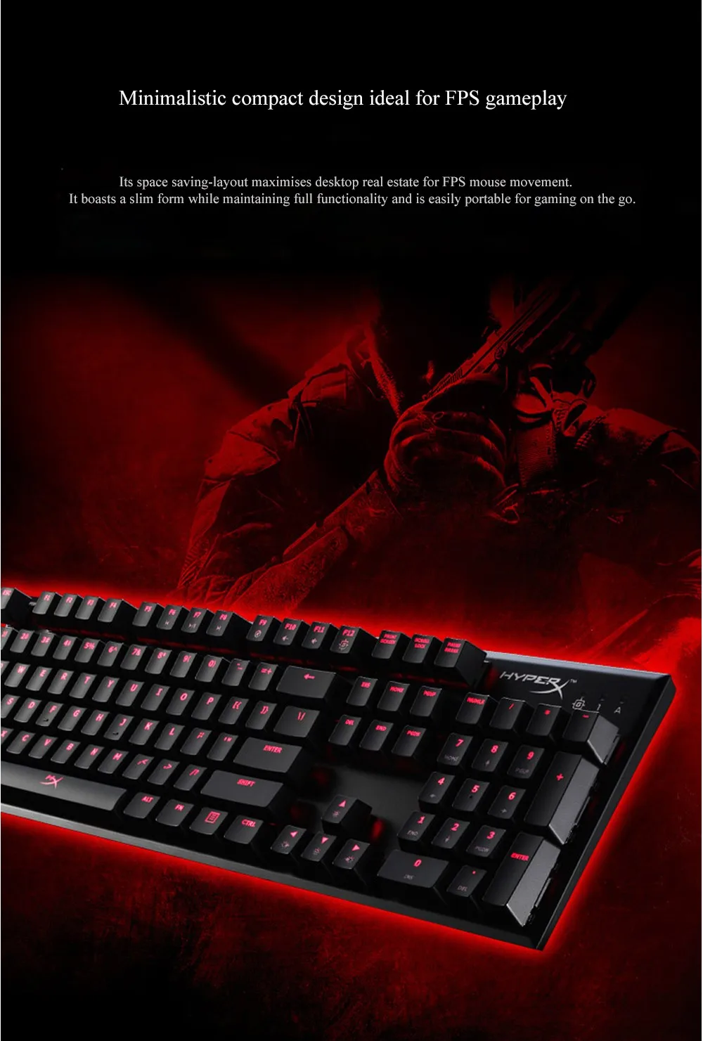 Механическая клавиатура kingston HyperX Alloy FPS с usb-портом для зарядки, прочная стальная рама, эргономичные игровые клавиатуры Cherry MX
