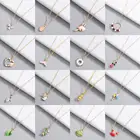 QIAMNI эмалевый красочный Гусь рыбий хвост пчела Краб кулон ожерелье подарок на день рождения воздушный шар цветок ракушка Сердце ожерелье ювелирные изделия для вечеринок