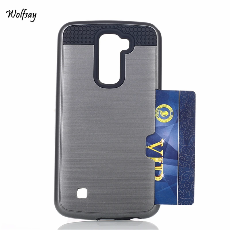 Чехол Wolfsay для LG K10 матовый чехол с отделением карт K 10 K420N K430 K430DS бронированные